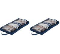 Wenko DIE BESSERE IDEE Borsa per Scarpe, Blu, Medio (Confezione da 2)