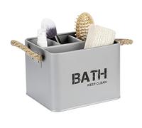 WENKO DIE BESSERE IDEE Contenitore da Bagno con 4 divisori Gara Grigio