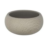WENKO DIE BESSERE IDEE Joy Universale per Cosmetici, Contenitore per Ovatta, Cemento, Marrone, 14 x 14 x 6.5 cm