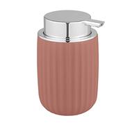 WENKO Dispenser di sapone Agropoli rosa antico, dosatore di sapone ricaricabile per 250 ml di sapone liquido in plastica di alta qualità con modellatura plastica e superficie strutturata, 7,5 x 12,5 x