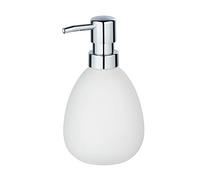 Wenko, dispenser di sapone Polaris, capacità: 0,37 L, ceramica, 9,5 x 8,5 x 16 cm, ceramica, bianco, 9,5 x 16 x 9 cm