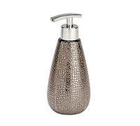 WENKO Dispenser sapone Marrakesh Capacità: 0.4 l, Ceramica, 8 x 18.6 x 8 cm, Marrone