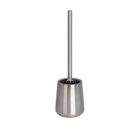 WENKO ESCOBILLERO Acero Solid SATINADO, Acciaio Inox antiruggine, Argento Opaco, 11 x 11 x 38 cm