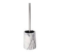 WENKO Escobillero Onyx, Marmo, Bianco, 11.5 x 11.5 x 40 cm
