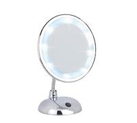 WENKO Espejo Pie Flexible Style Cromo, Argento (Silber)