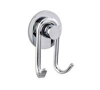 WENKO Express-Loc® gancio da parete in acciaio inox Cali, Acciaio inossidabile, 5.5 x 9 x 4 cm, Lucido