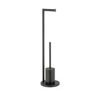 Wenko Ferla portarotolo con scopino wc nero 25675100