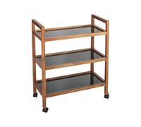 Wenko Fondi, Scaffale mobile, 3 livelli in legno di acacia Fondi, Scaffale mobile, 3 livelli in legno di acacia