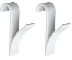Wenko Ganchos radiador para toallas 2 uds, Blanco, Bianco (Confezione da 2)