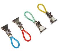 Wenko Gancio chiusura clip con occhiello - set di 4, Plastica, 1.7 x 5.3 x 1 cm, Multicolore