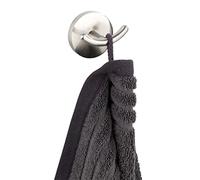 WENKO Gancio da parete Duo Cuba opaco - Gancio per salviette, gancio da bagno, Pressogetto di zinco, 5.5 x 5 x 4 cm, Opaco