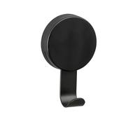 WENKO Gancio da parete Pavia colore Nero Static-Loc Plus. set di 2 ganci da bagno. fissaggio senza trapano. tenuta sicura mediante aderenza statica su superfici lisce ed impermeabili. ciascuno 6 x 10 x 3.5 cm. acciaio opaco
