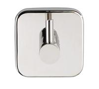 WENKO Gancio da parete Uno Mezzano, gancio per custodire a portata di mano salviette e canovacci, in acciaio inox di qualità resistente contro la ruggine, 5,5 x 5,5 x 5,5 cm