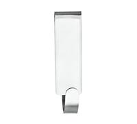Wenko Gancio doppio sopraporta box doccia Vieste - Gancio per parete box doccia, Acciaio inossidabile, 2 x 7 x 5.5 cm, Opaco