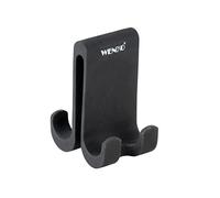 Wenko Gancio per Doccia Doppio Verna Duo, Gancio in Silicone per Box Doccia con Uno Spessore di Parete Fino a 10 Mm, Molto Spazio per Appendere Spugne, Asciugamani e Molto Altro Ancora, Nero