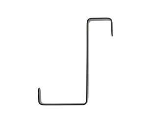 WENKO Gancio sopraporta nero opaco 4 pezzi - Attaccapanni sopraporta 4 ganci, Acciaio, 7.4 x 1.2 x 7.4 cm, Nero