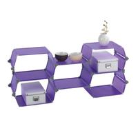 Wenko Honey 2560330100 Scaffalatura con 5 ripiani a nido d'ape, 52x120x30,5 cm,