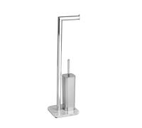 WENKO Juego de Pie para El WC en mármol Onyx, Acciaio Inox, Cromato, 21 x 10 x 71 cm