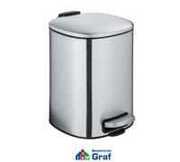 WENKO Kosmetik-Treteimer Badezimmer-Mülleimer IN Acciaio Inox Opaco O Lucido