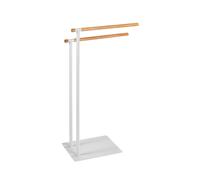 Wenko 22510100 Macao Portasciugamani/Indumenti in Legno/Acciaio Bianco/Marrone, 43 x 24 x 79 cm.