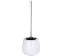 Wenko Costa 21655100 Malta - Scopino per WC in ceramica, colore: Bianco, 8 x 10,8 x 8 cm