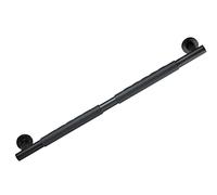Wenko Maniglia da Parete Secura 65,5 Cm, Maniglia di Sicurezza per Bagno, Doccia, Vasca O Wc, in Acciaio Inossidabile con Superficie Soft Touch per Una Presa Sicura, Nera