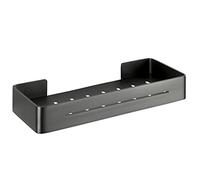 WENKO Mensola da parete Montella, in Alluminio antiruggine, per l'archiviazione di accessori per il bagno, 32.4x5x12.8 cm, Antracite