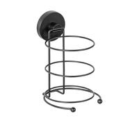 WENKO Milazzo Supporto per asciugacapelli, Acciaio, Nero, 11,5 x 17,5 x 14,5 cm