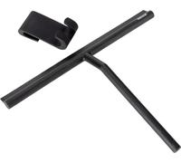 Wenko Tergidoccia Mola XXL con superficie di tergitura extra large per box doccia, specchi e piastrelle, in acciaio inox rivestito con silicone, incl. dispositivo di aggancio per le pareti, nero