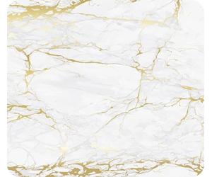 WENKO Multi Lastra Mod. Marmo Oro, tagliere da cucina 3in1, paraspruzzi, copertura per fornelli, tagliere, vetro, 56 x 50 cm