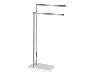 Wenko Noble portasciugamani da terra bianco-argento 20487100