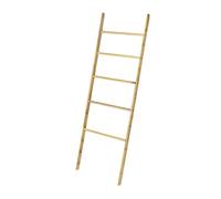 WENKO Nori, Scala portasciugamani in bambù, con 5 aste Extra Larghe, 57 x 170 x 33 cm, Marrone, 57 x 170 x 33 cm