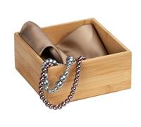 Wenko Organizer in bambù a 3 scomparti, serie Terra, marrone, Bambus mit Deckel S