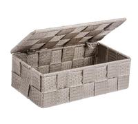 WENKO Organizzatore con coperchio Adria mini taupe, Polipropilene, 18 x 6.5 x 10 cm, Tortora