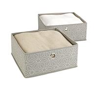 WENKO Organizzatore per cassetti Balance 2 pezzi - Set di 2 scatole per la custodia nei cassetti, Polipropilene, 28 x 13 x 28 cm, Tortora