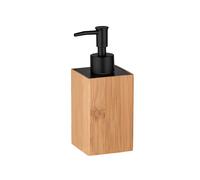 WENKO Dispenser sapone Padua - Dispenser sapone liquido Capacità: 0.21 l, Bambù, 8 x 18 x 7 cm, naturale