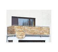 Wenko - Paravento per balcone e terrazzo, in polietilene, 85 x 500 cm, multicolore