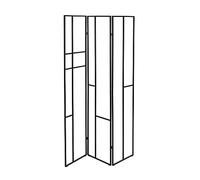 Wenko Paravento Shakti, in metallo rivestito a polvere in nero per riporre e aerare i vestiti, le griglie di appoggio offrono molto spazio per sciarpe e accessori come coperte, 120 x 170 cm, 69799800