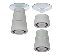 WENKO Patas para Tablas de vidrio 4 PCS, Grigio, 24.5x10x2.5 cm