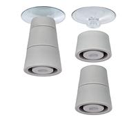 WENKO Patas para Tablas de vidrio 4 PCS, Grigio, 24.5x10x2.5 cm