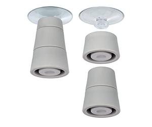 WENKO Patas para Tablas de vidrio 4 PCS, Grigio, 24.5x10x2.5 cm