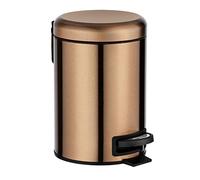 (TG. 25 x 22.5 x 17 cm) WENKO Portarifiuti a pedale Leman metallico rame acciaio