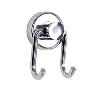 WENKO Percha Mural Dúo Power-Loc, Sion, Cromo, Argento, 1 - confezione