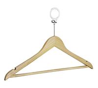 WENKO Percha Tipo Hotel, 4 uds, Legno, Marrone, 1.2 x 45 x 23.5 cm