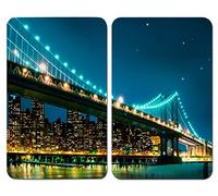 WENKO Placas cobertoras de vidrio universales Puente 2 pzas, Multicolore