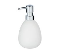 Wenko, dispenser di sapone Polaris, capacità: 0,37 L, ceramica, 9,5 x 8,5 x 16 cm, ceramica, bianco, 9,5 x 16 x 9 cm