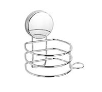 WENKO Porta asciugacapelli Osimo Static-Loc Plus, portaphon con reggicavo, fissaggio senza trapano, tenuta sicura mediante aderenza statica su superfici lisce ed impermeabili, 14 x 13 x 11 cm