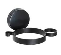 WENKO Porta asciugacapelli Pavia colore Nero Static-Loc Plus con porta pettine e reggicavo. Tenuta per aderenza statica su superfici lisce ed impermeabili. Fissaggio manuale. Misure: 10 x 6,5 x 11 cm