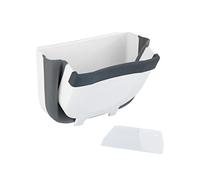 WENKO Porta Fago da 5 Litri, pattumiera Pieghevole per rifiuti da Cucina, 5 l, Polipropilene plastica (TPR), Bianco, 25,5 x 18 x 18 cm