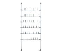 WENKO Porta scarpe telescopico Herkules Shoes - sistema regolabile di organizzazione, scaffale per scarpe, Acciaio, 94 x 165-300 x 9 cm, Bianco